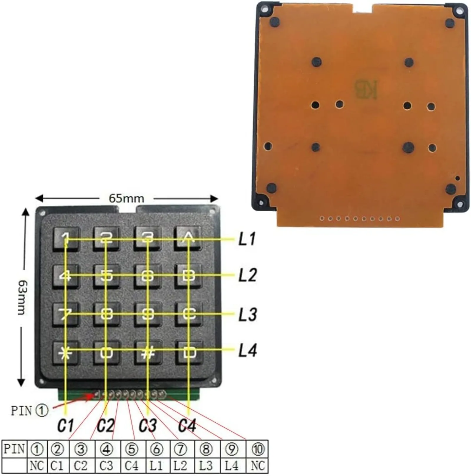 4x4 Matrix Membrane Keypad 16  - Arduino Kit recension och pris
