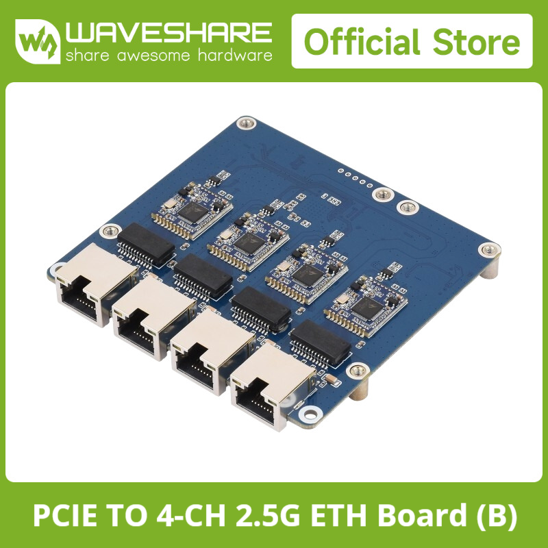 Waveshare PCIe TO 4-Ch Gigabit - Raspberry Pi 5 recension och pris