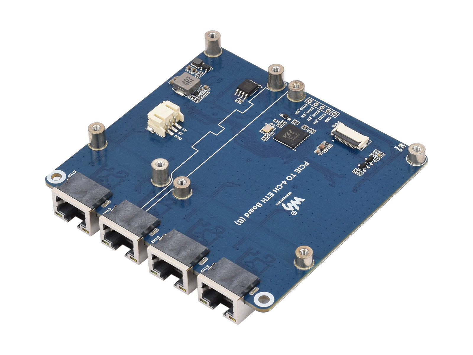Waveshare PCIe TO 4-Ch Gigabit - Raspberry Pi 5 recension och pris