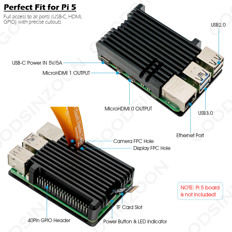 Raspberry Pi 5 Aluminum Armor  - Pi 5 Case recension och pris