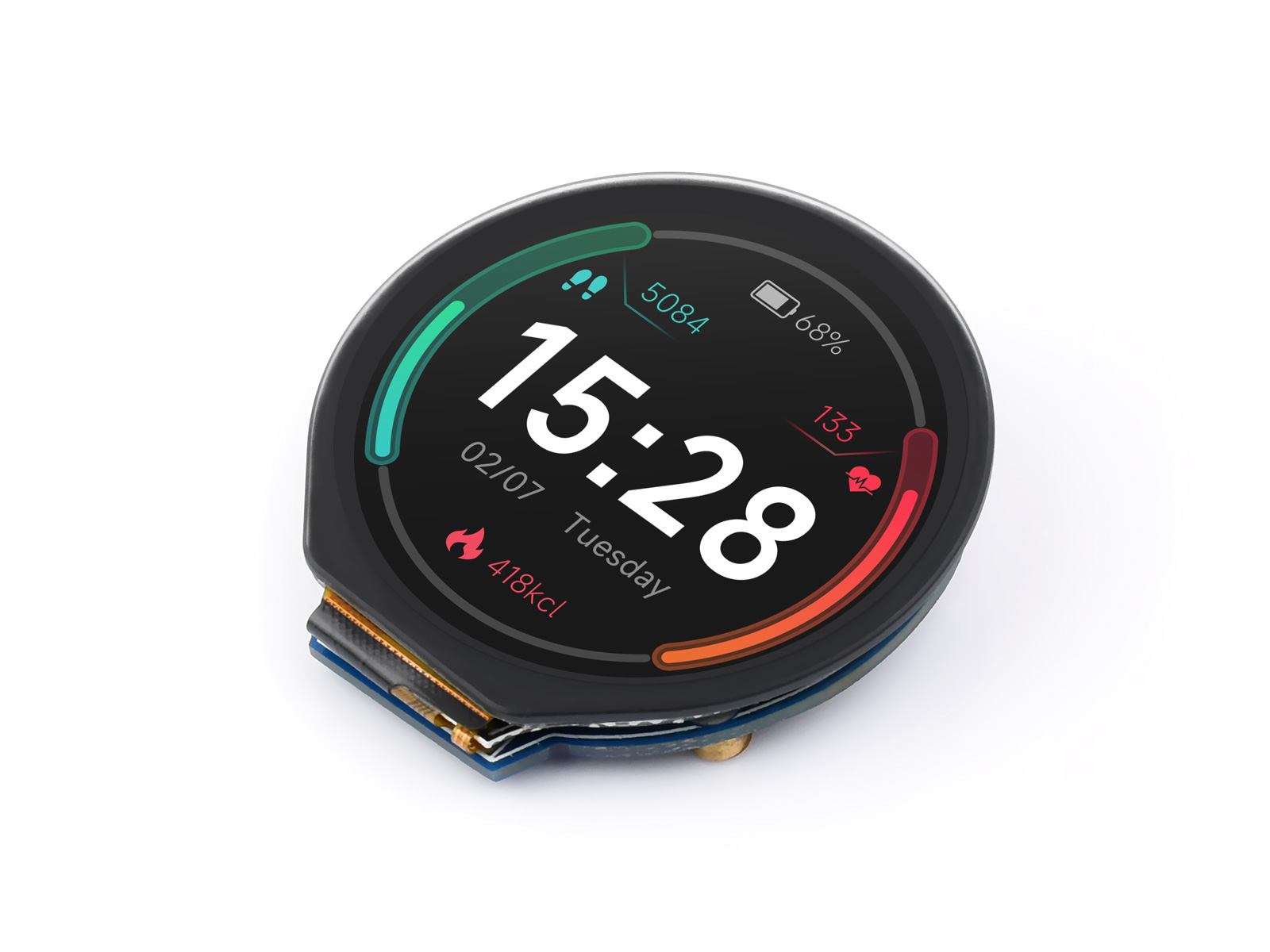 Waveshare 1.28inch Round LCD D - Pi Display recension och pris