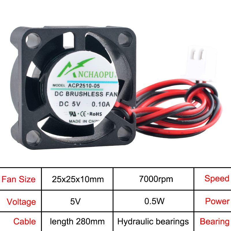 25mm Micro Axial Flow Cooling  - Pi 5 Case recension och pris