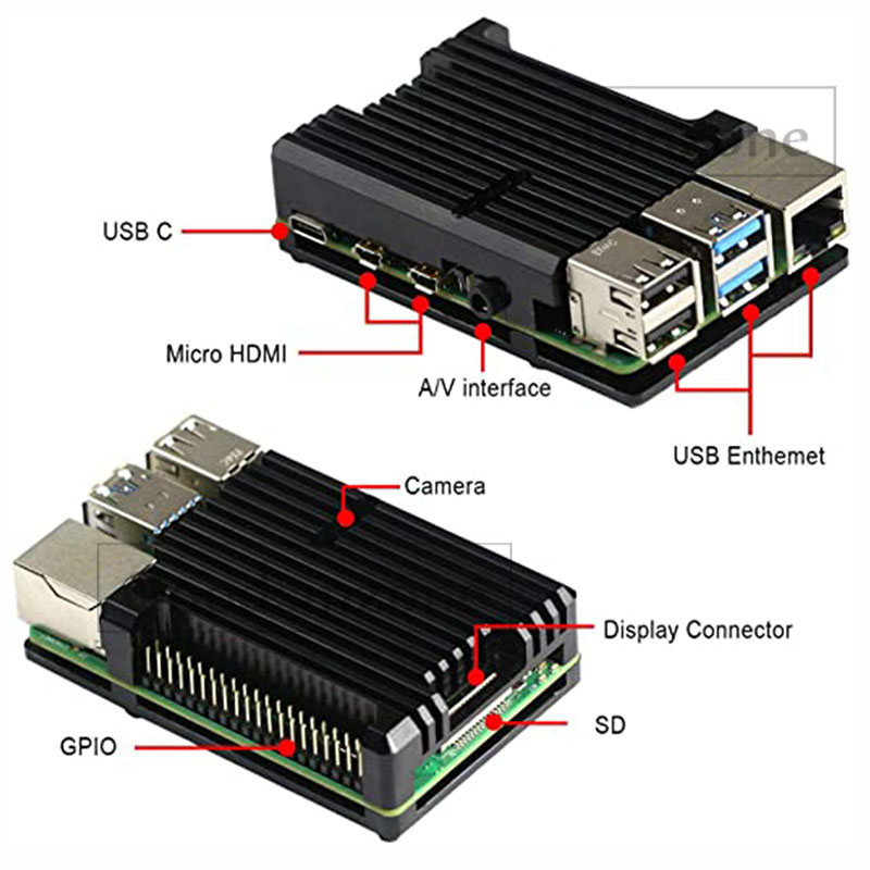 Armor Aluminum Case for Raspbe - Pi 4 Case recension och pris