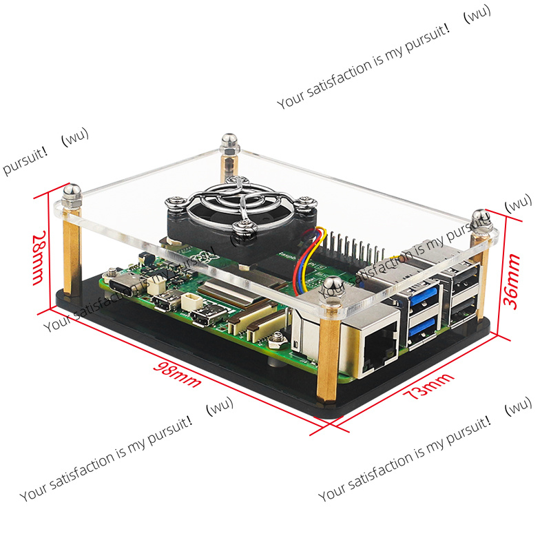 Raspberry Pi 5 Acrylic Case Tr - Raspberry Pi 5 recension och pris