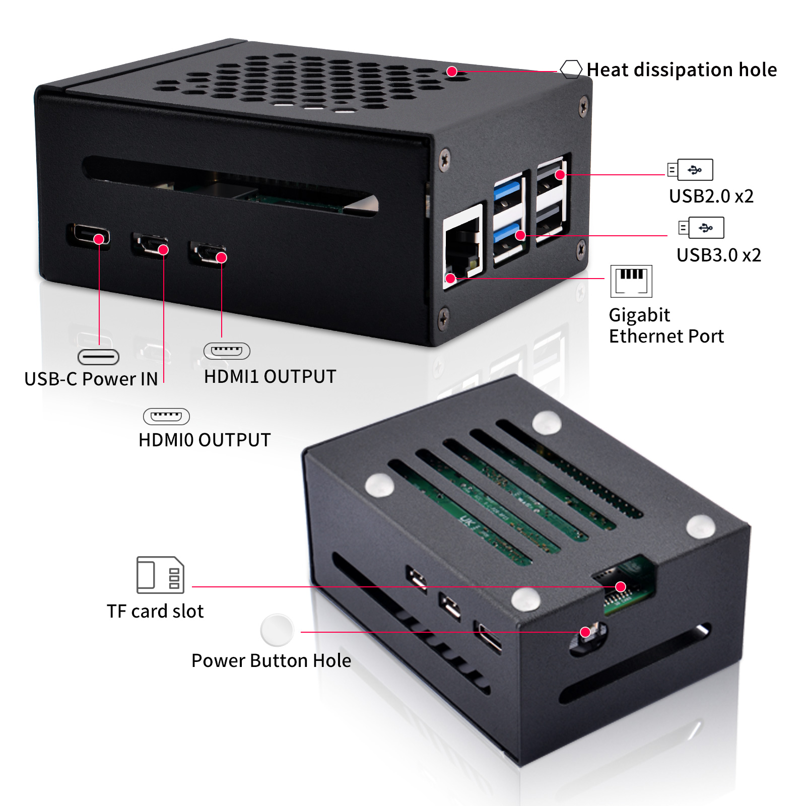 52Pi  Raspberry Pi 5 Metal Cas - Pi 5 Case recension och pris