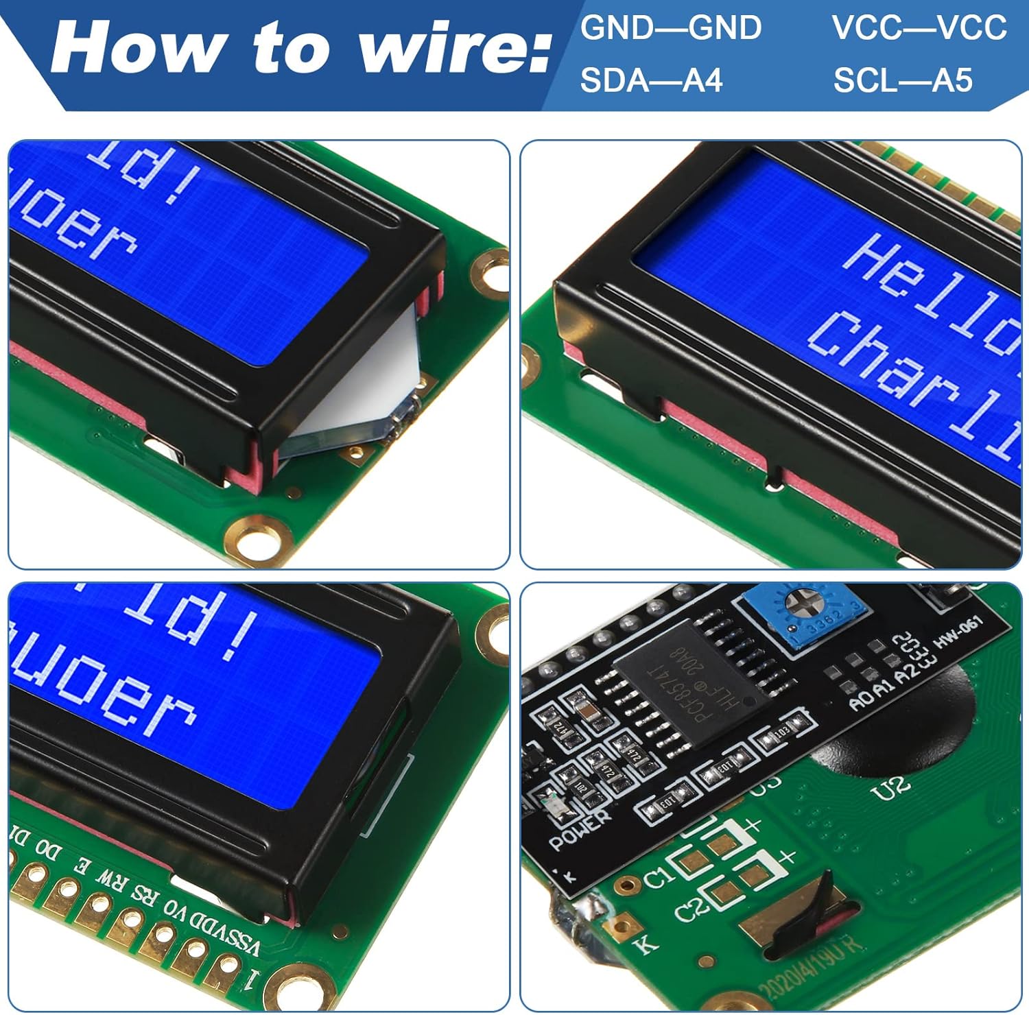 1Set 1602 LCD 20*4 Blue Screen - Pi Display recension och pris