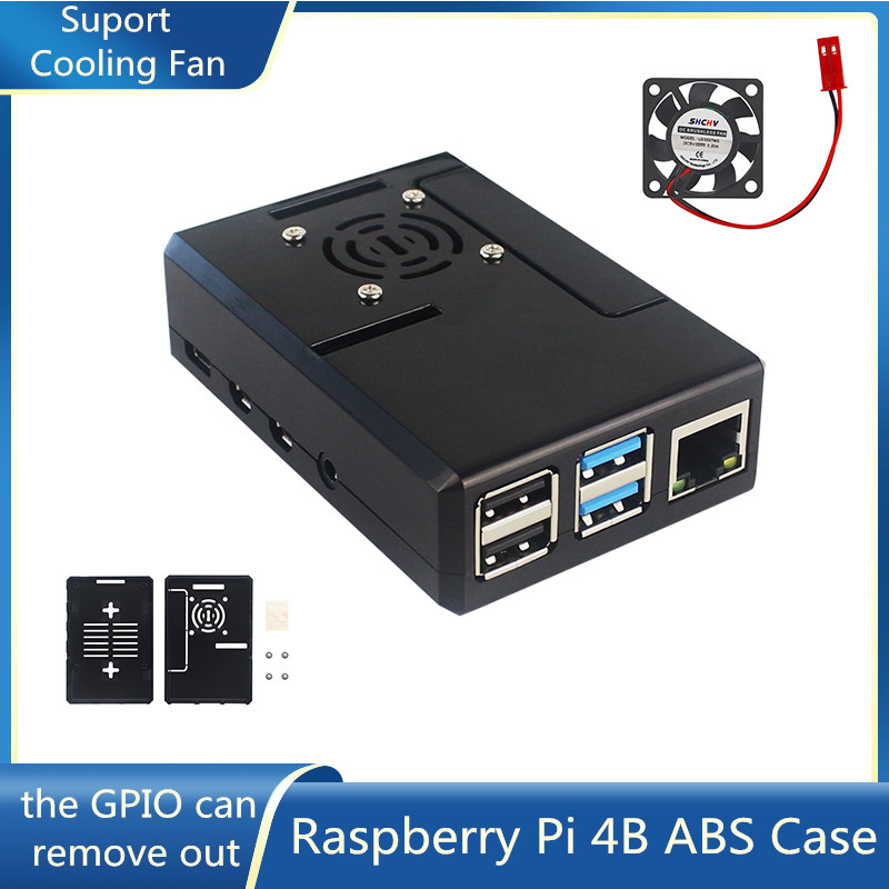 Raspberry Pi ABS Case Black Pl - Pi 4 Case recension och pris