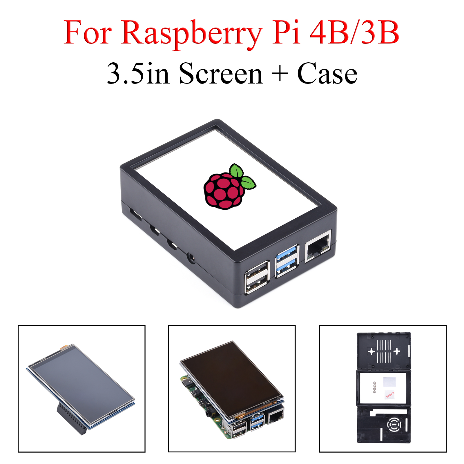 3.5 inch Touch Screen 480*320  - Pi 4 Case recension och pris